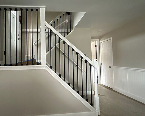 Basement Wainscoting & Railing Update