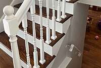 Refinished Basement Staircase | Hardwood Update Refinished Basement Staircase | Hardwood Update