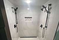 Modern Black Double Shower | South Jersey Remodel Modern Black Double Shower | South Jersey Remodel