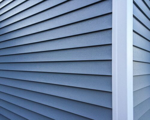dark blue siding